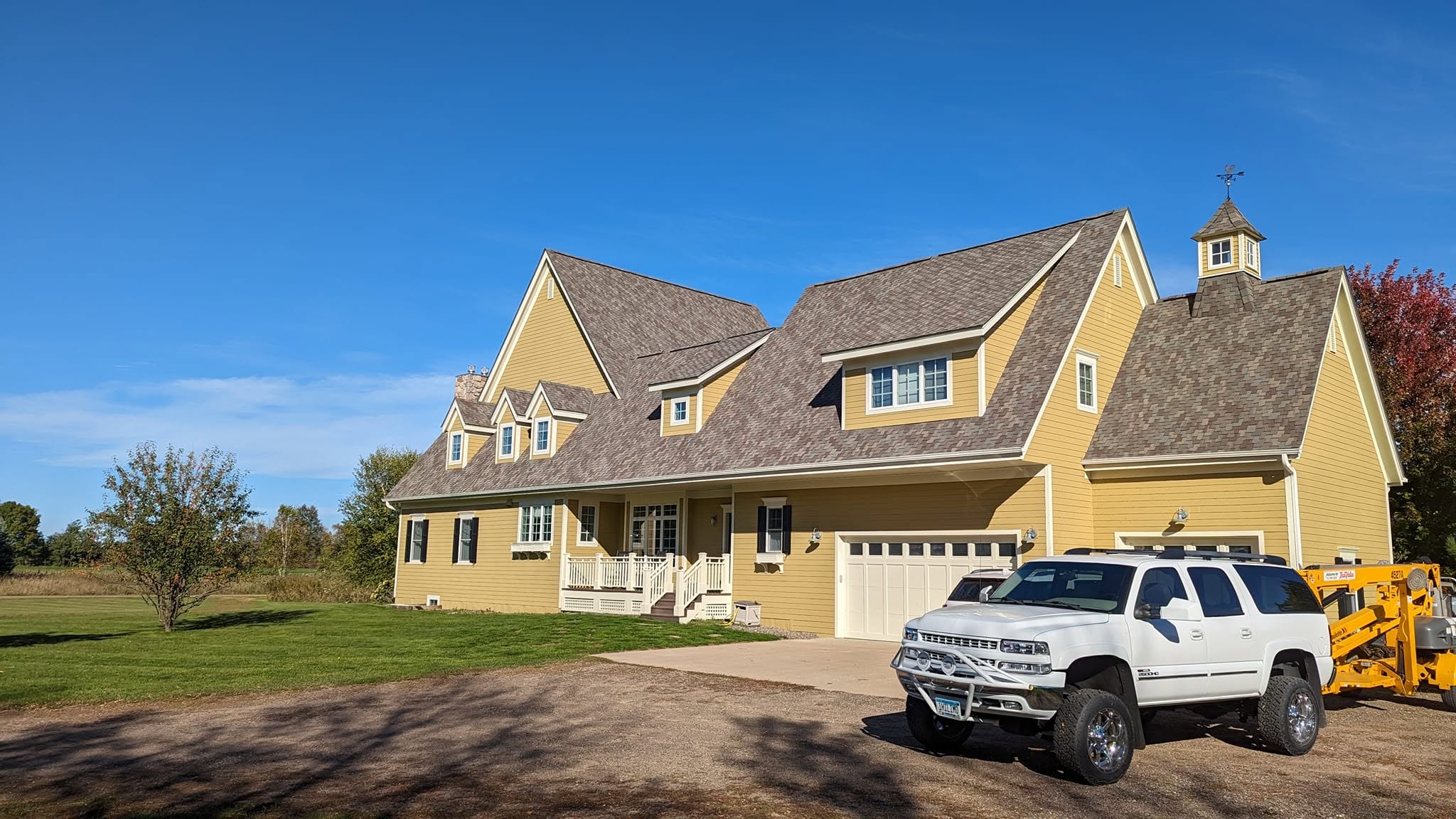 One of our finished exteriors on a wide Sherburne County lot